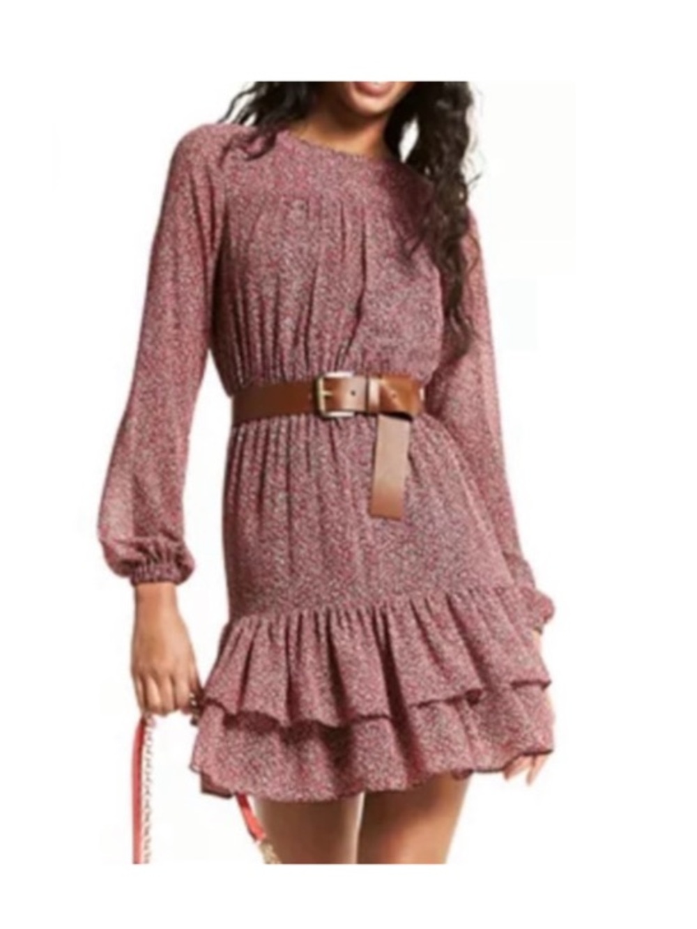 MICHAEL Michael Kors Floral Mini Dress with Ruffles Size Small